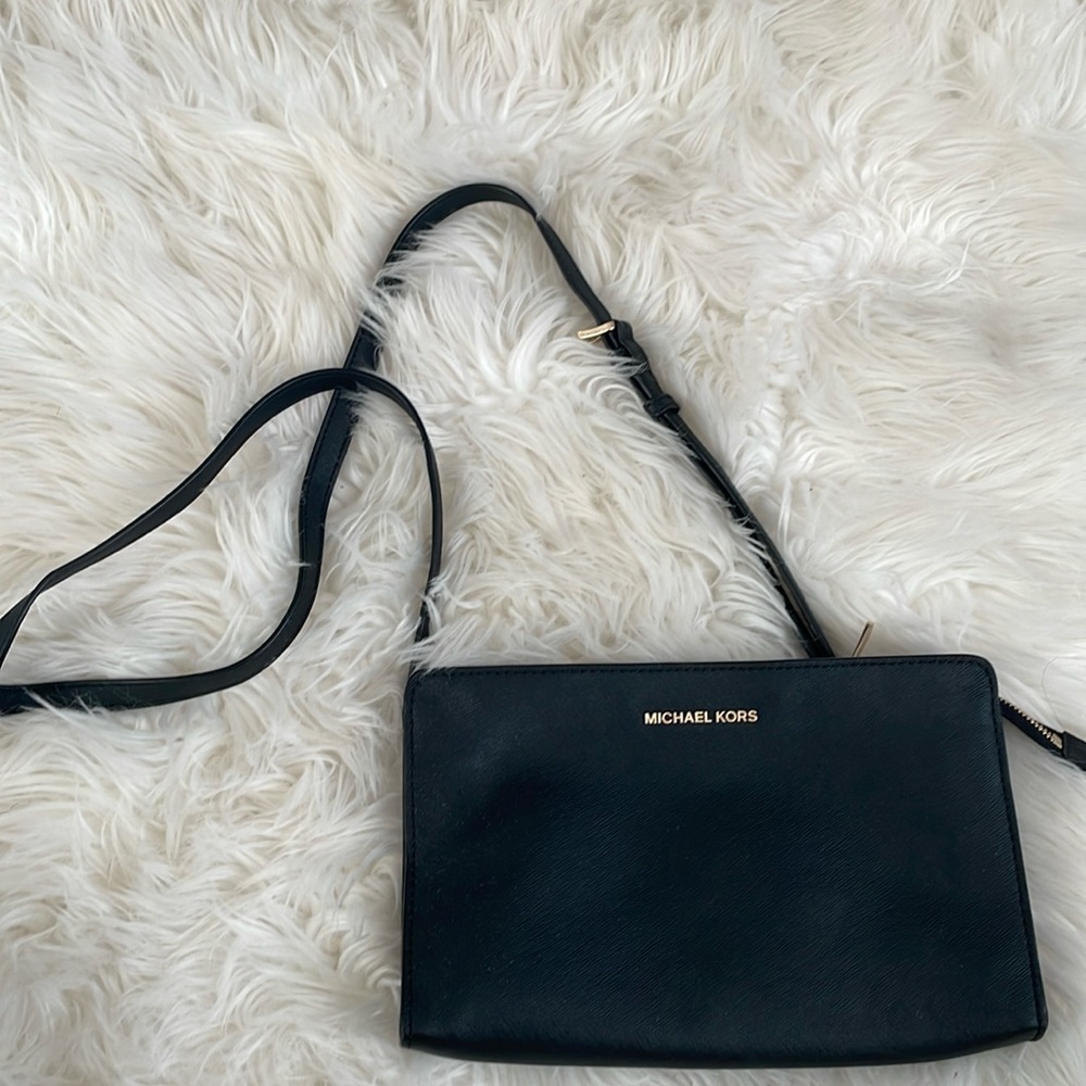 Michael Kors black crossbody/clutch bag